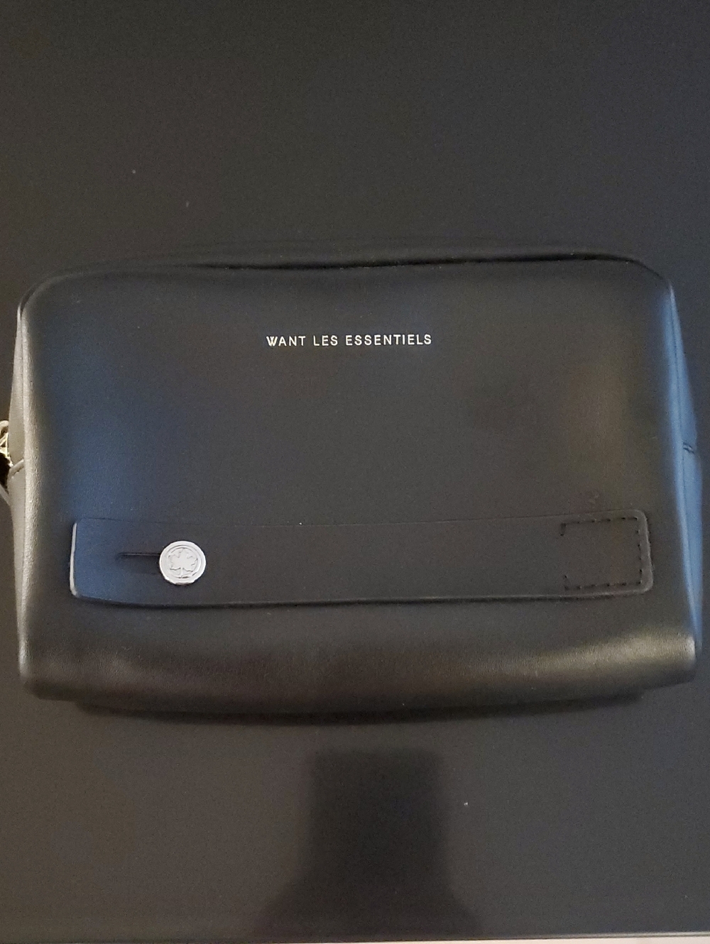 Want Les Essentiels- Super Soft Smooth Leather Toiletry Bag, Black